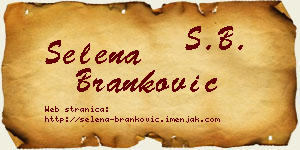 Selena Branković vizit kartica